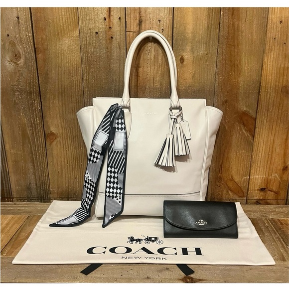 Coach Handbags - Coach. 4 Piece Set: Legacy Tanner Carryall with Free Wallet, Dust Bag & Scarf.